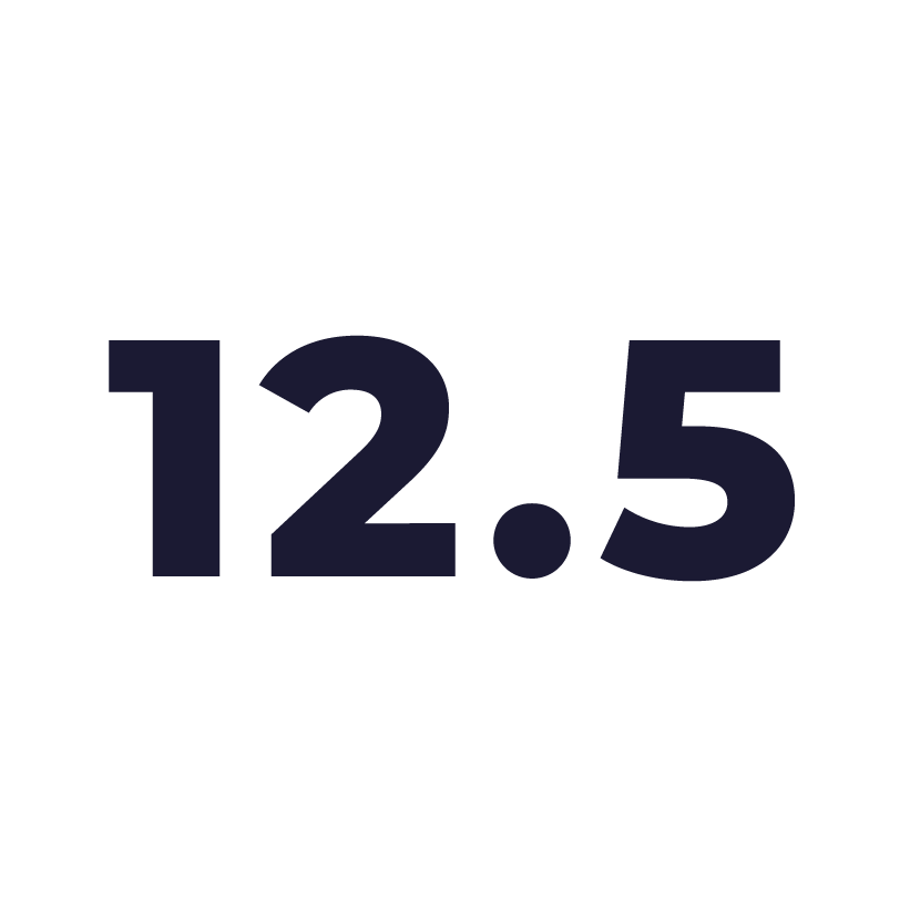 logo 12.5 blanc